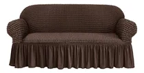 Comprar Forro Para Muebles Sofás Ajustable 3 Puestos Marrón