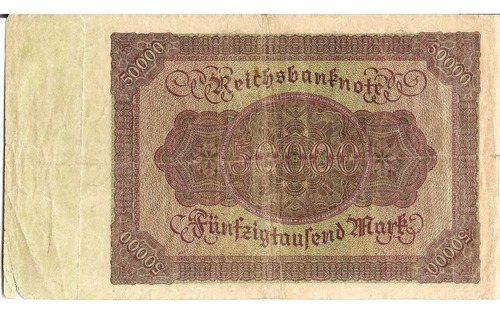 Antiguo Billete Alemán 50.000 Marcos De 1922