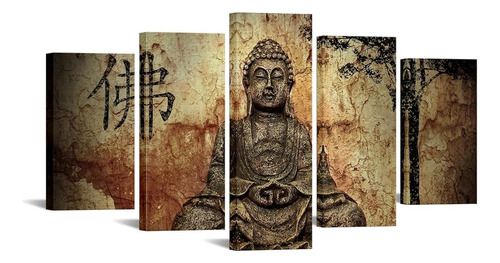 Vvovv Decoración De Pared 5 Piezas Buda Zen Decor Cuadro Lie