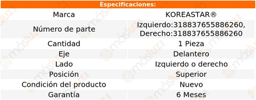 1_ Rótula De Horquilla Delantera Sup H100 06/10 Koreastar