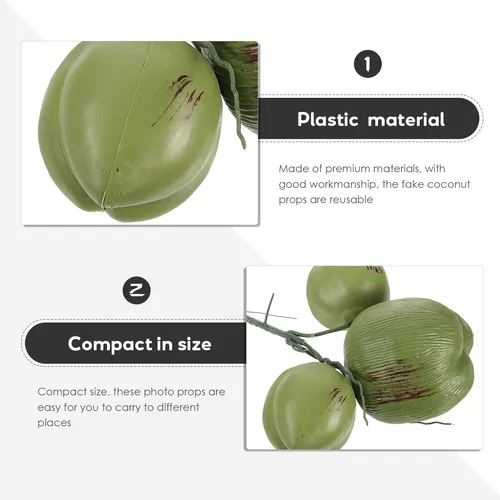 Corona De Coco Artificial Con Fruta Simulada