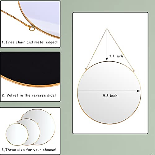 Espejo Circular Colgante Para Decoración De Pared En Color D