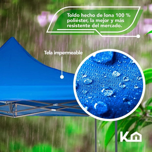 Toldo Plegable 3x3 Lona Impermeable