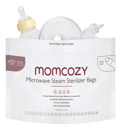 Momcozy Bolsas Esterilizadoras De Vapor Para Microondas, 15 