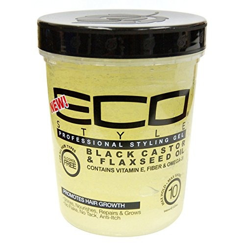 Eco Style Gel Black Castor Y Aceite De Linaza, 32 Onzas