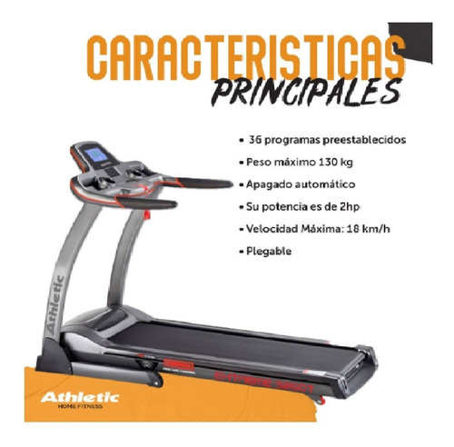 Imagen 2 de 9 de Cinta De Correr Eléctrica Athletic Extreme 3260t