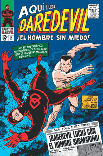 Bibm30 Daredevil 2 1965-66, De John Romita Sr. Editorial Panini Comics, Tapa Blanda En Español