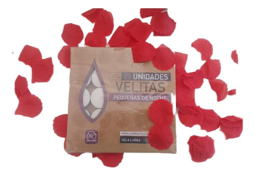 Petalos + 25 Velas San Valentin Deco Enamorados Romantica