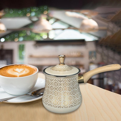 Cafetera Turca Olla Para Derretir Olla 550 Ml Patrón Dorado