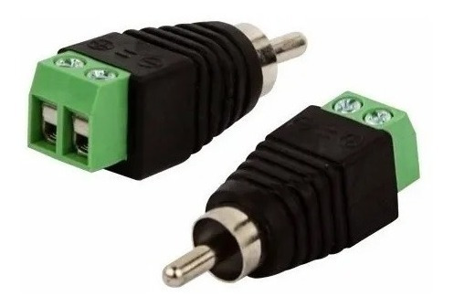 Kit 10 Conector Rca Macho Com Borne Para Cftv, Audio E Video