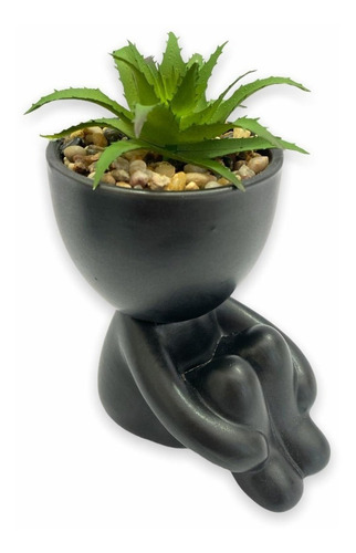 Imagem 4 de 5 de Kit 4 Vaso Decorativo Robert Com Suculenta Artificial Bob