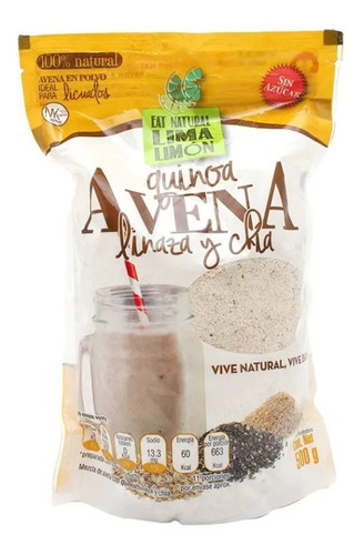 Avena Quinoa, Linaza Y Chia Eat Natural Lima Limon 500 G
