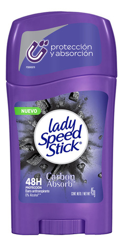 Antitranspirante En Barra Lady Speed Stick Carbon Absorb 45g