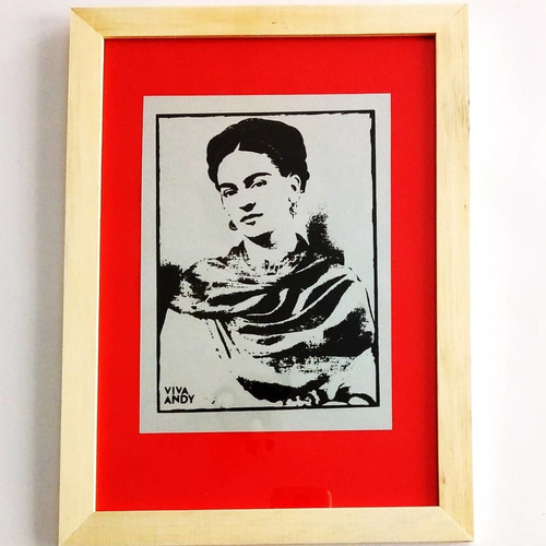 Cuadro Frida, Serigrafía Enmarcada Lista Para Colgar.