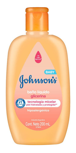 Jabón Líquido Johnson's Baby Baño De Cabeza A Los Pies 200ml Johnson's Baby Baño Líquido De la Cabeza a los Pies - Botella - 200 mL - Unidad - 1