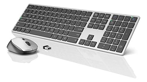 Teclado Y Mouse Inalámbricos, Teclado Súper Delgado Tamaño Y