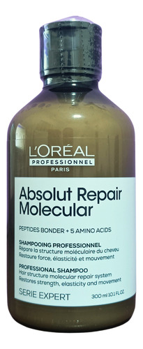 Shampoo Loreal Absolut Repair Molecular 300ml Reconstrução