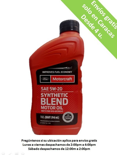 Motorcraft Semi Sintetico 5w20