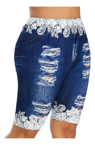 Leggings Deportivos Con Estampado De Temperamento, Talla Gra