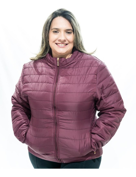 casaco de nylon feminino plus size