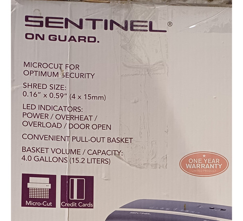 Sentinel Fm121p Destructora De Tarjetas De Crédito Y Papel