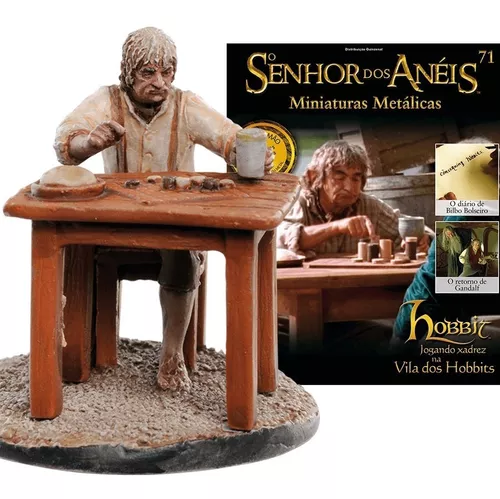 Hobbit jogando Xadrez - The Lord of the Rings - Eaglemoss - Sem