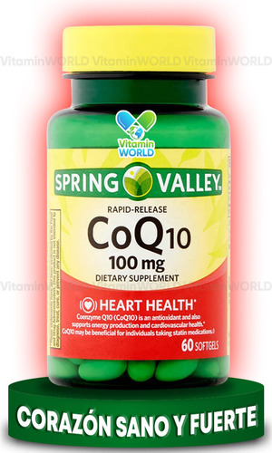 Coenzima Q10 Coq10 Premium 100mg Rápida Absorción 60 Softgel