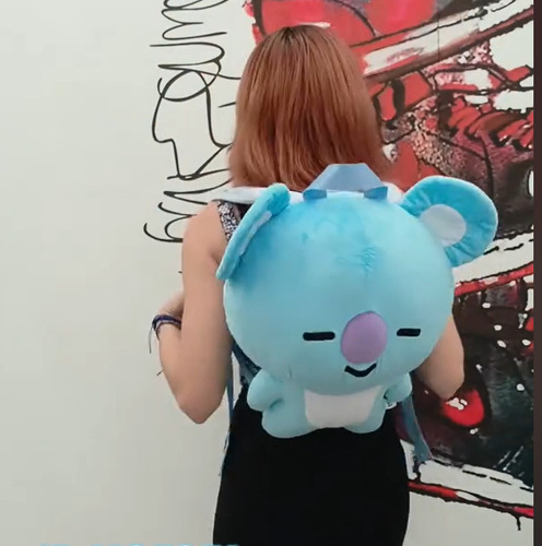 Peluche Bt21 Koya K-pop Mochila Rj Bt21 40cm K Pop Azul Claro