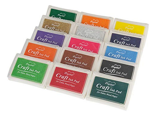 Ink Pad Stamps For Kids Diy Multicolor 15 Colors Washab...