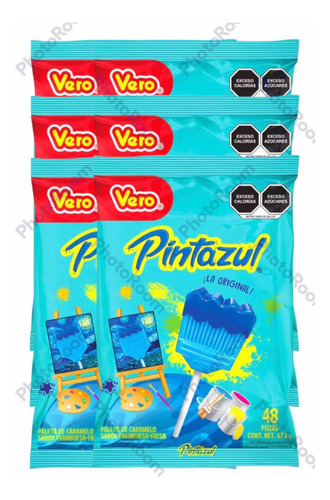 Pinta Azul Paleta 288 Pz Vero Fresa Frambuesa