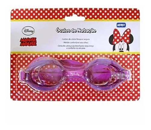 Óculos De Natação Infantil Minnie Mouse Piscina Mar Meninas