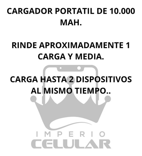 Cargador Para iPhone Inalámbrico Power Bank 10.000 Mah