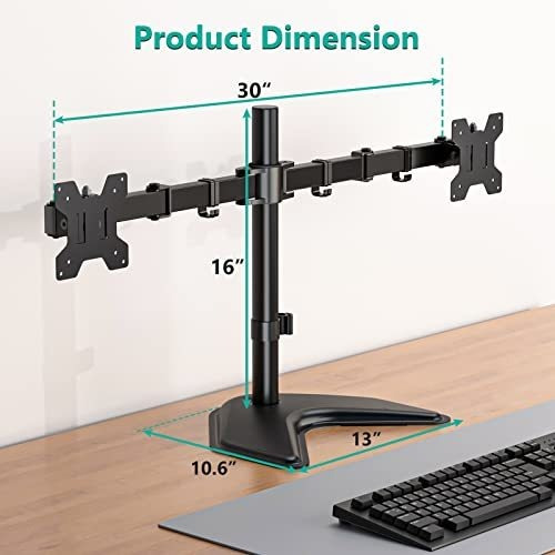 Soporte Para Monitor Doble Wali, Soporte De Escritorio Indep