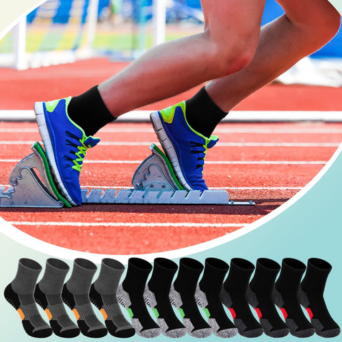 12 Pares De Calcetines Deportivos De Corte Bajo Para Hombre,