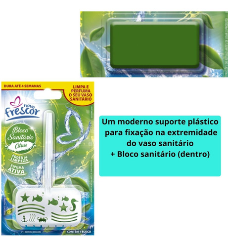 Pastilha Bloco Sanitário 30g Vaso Sanitário Frescor