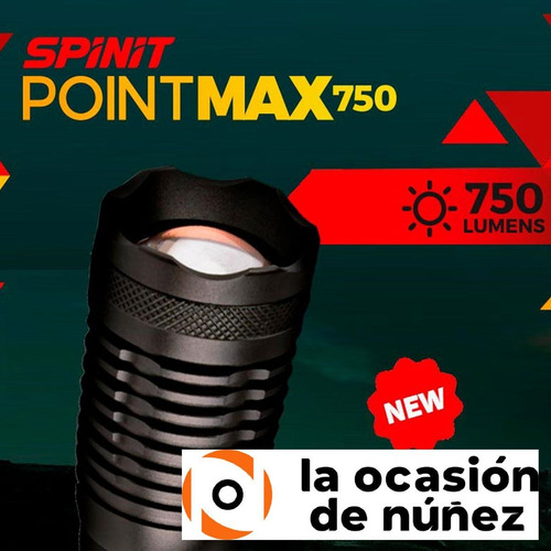 Imagen 4 de 7 de Linterna Tactica De Mano Spinit Zoom Pointmax 750 Led Xml T6