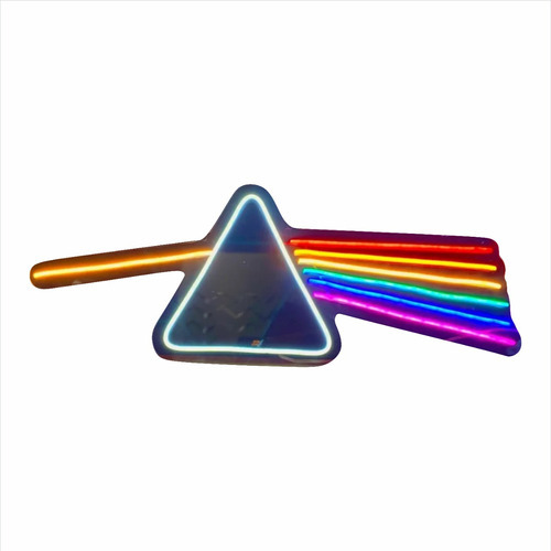 Painel Neon Led Triângulo Pink Floyd Iluminação Cores 64 Cm Cor Colorido 110V/220V