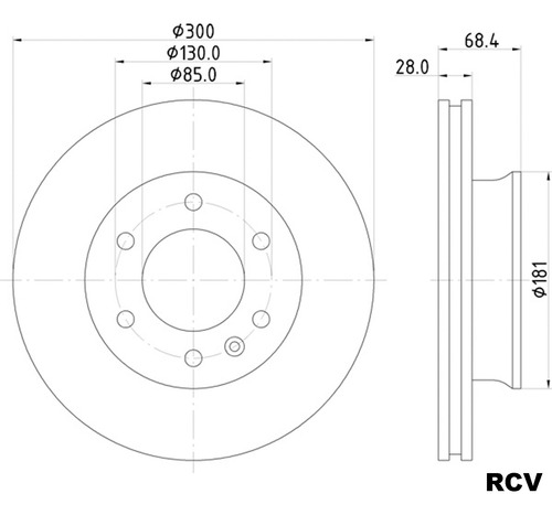 Disco Frenos  Delantera Para Dodge Sprinter 2500   2007