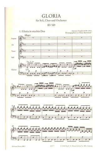 A. Vivaldi: Gloria In D Major Rv 589 For Ssa Soli, Choir And
