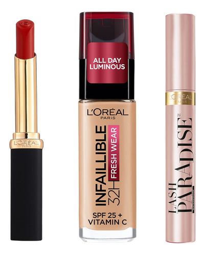 L'oréal Paris Kit Mascara Lash Paradise Waterproof + Color R