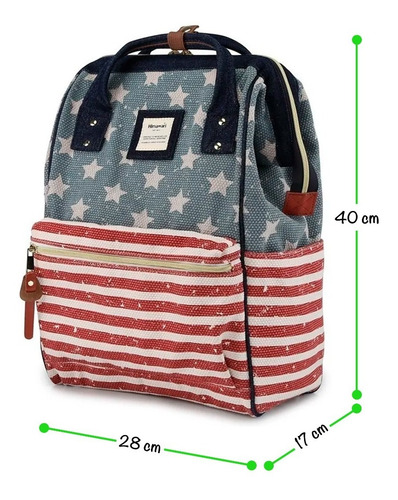Imagen 2 de 10 de Mochila Himawari Diseño Usa Tipo Tejida Excelente Full