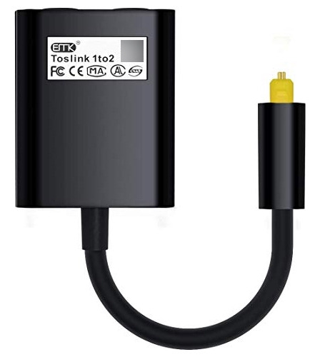 Emk Divisor Óptico 1 En 2 Salidas Toslink Splitter Audio Cab