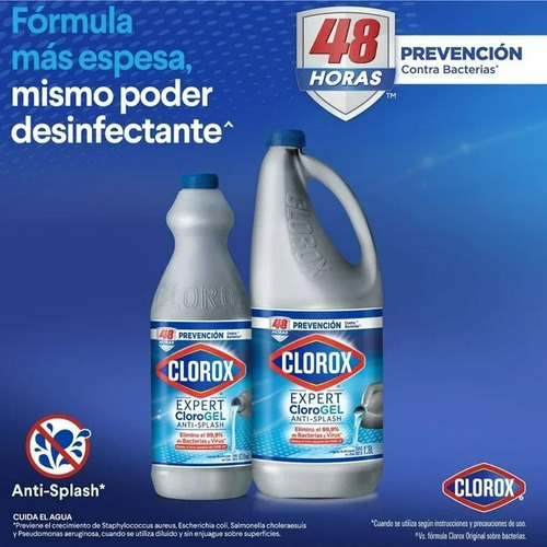 Blanqueador Clorox Desinfectante Anti Splash 1.89 L