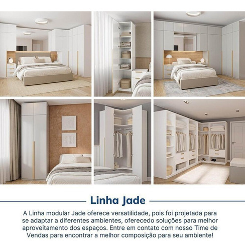 Guarda-roupa Modulado 11 Peças 13 Portas Com 2 Mesas De