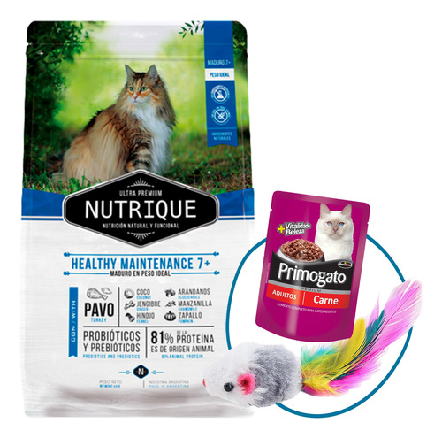 Alimento Nutrique Gato Adulto +7 Mature 7,5 Kg + Regalo