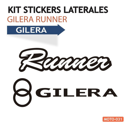 Kit Stickers Autoadhesivos Emblemas Para Gilera Runner