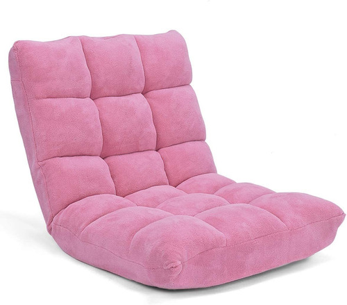 Sofa De Piso Multiuso Plegable 14 Posiciones - Rosa