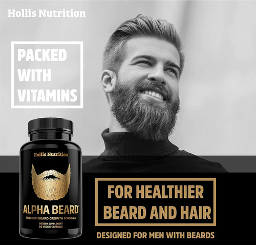 Alpha Beard Biotina Colágeno Hidrolizado Aumentar La Barba