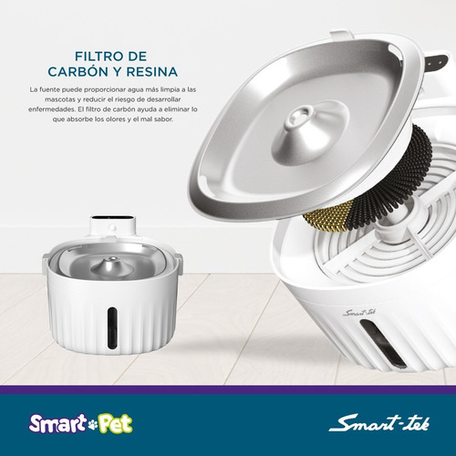 Imagen 6 de 6 de Bebedero Automatico Agua Mascotas Infrarrojo 2l Con Filtro