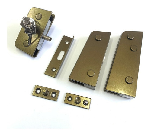 Kit Para Instalação De Porta De Vidro Pivotante Alumínio Cor Bronze